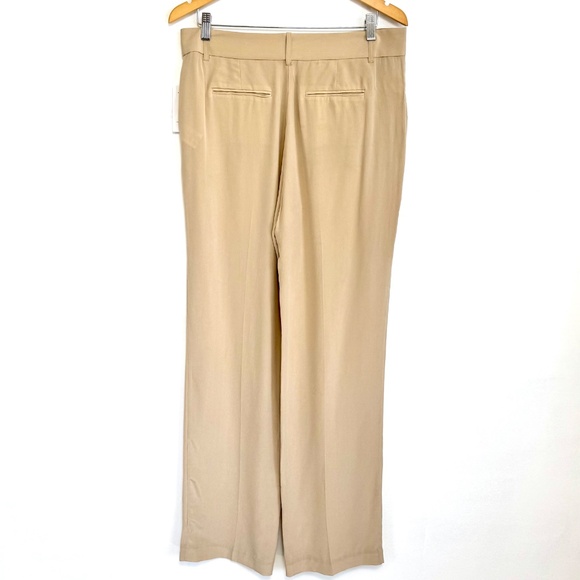 NWT EQUIPMENT FEMME Lita Trouser 100% Silk Minimalist Pants Butterscotch Size 6 - Picture 3 of 15